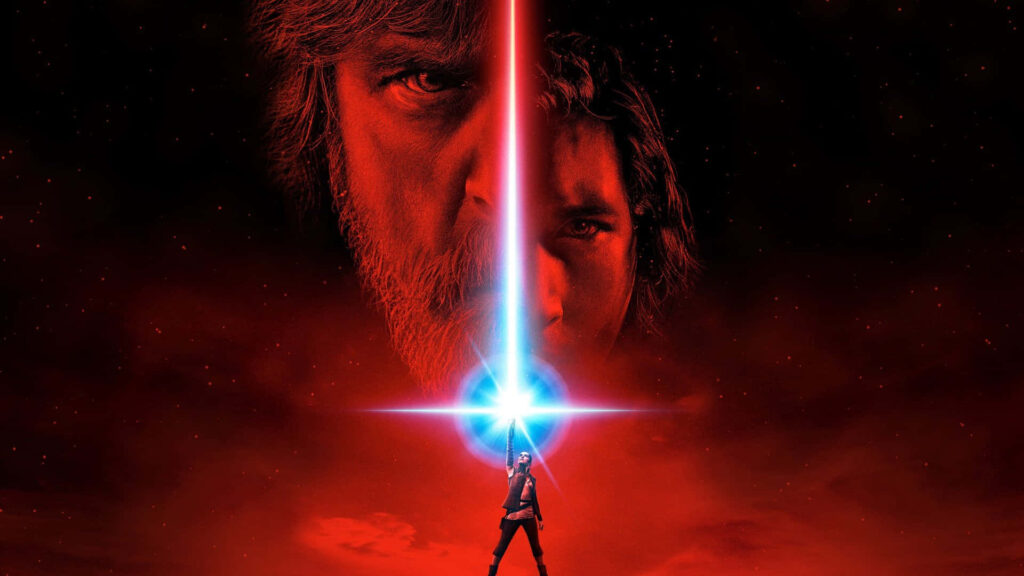 Intense Jedi Training Wallpaper: Glowing Lightsaber & Dark Drama
