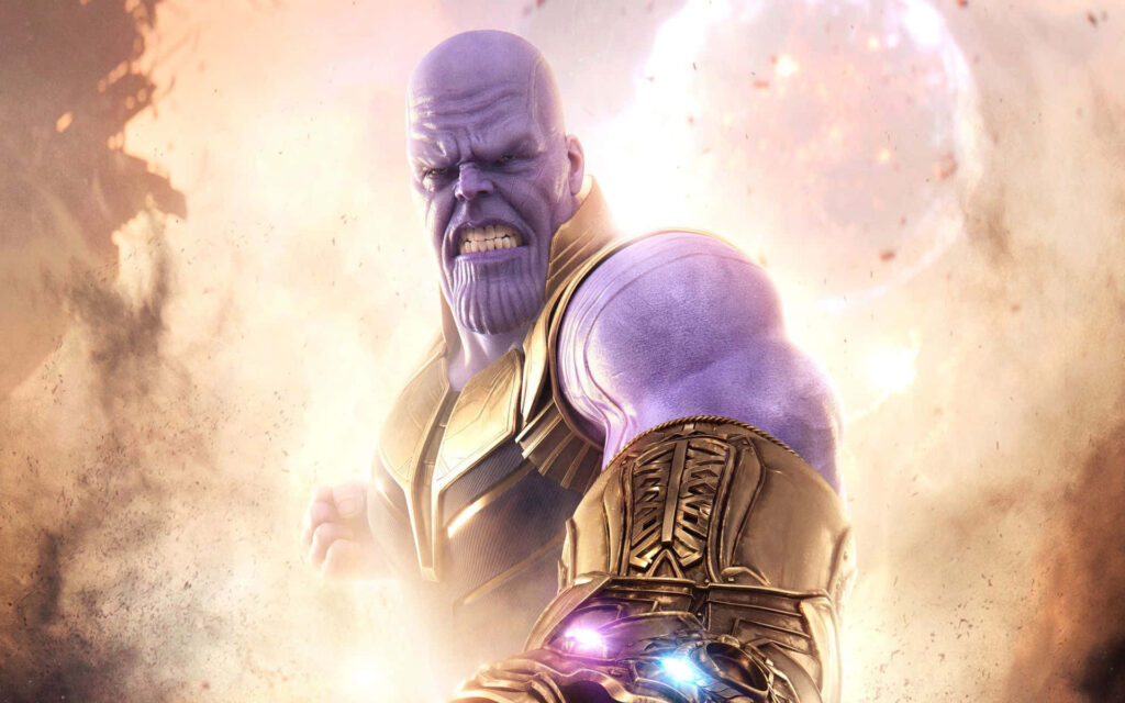 Epic Thanos 4K Wallpaper: Marvel Villain with Infinity Gauntlet