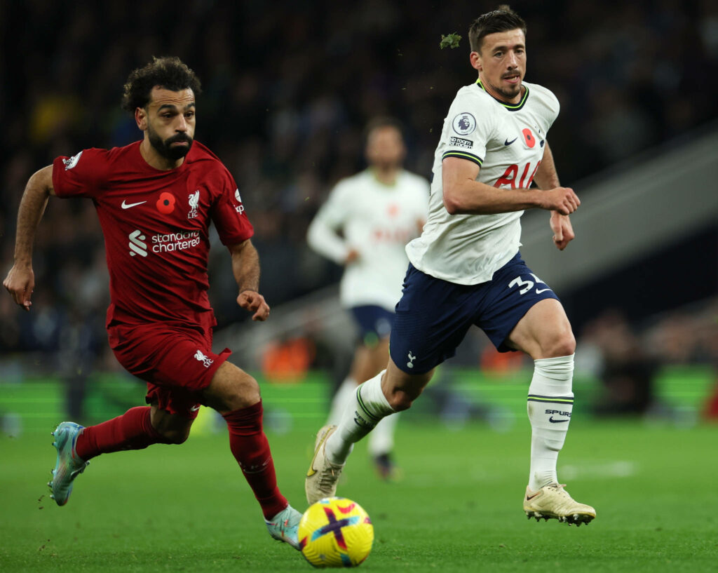 Intense Tottenham Hotspur FC Soccer Match Wallpaper Background