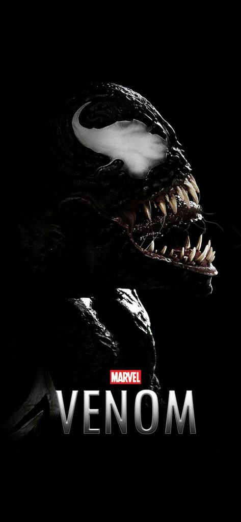 Intense Venom iPhone Wallpaper: Dark Marvel Background Design