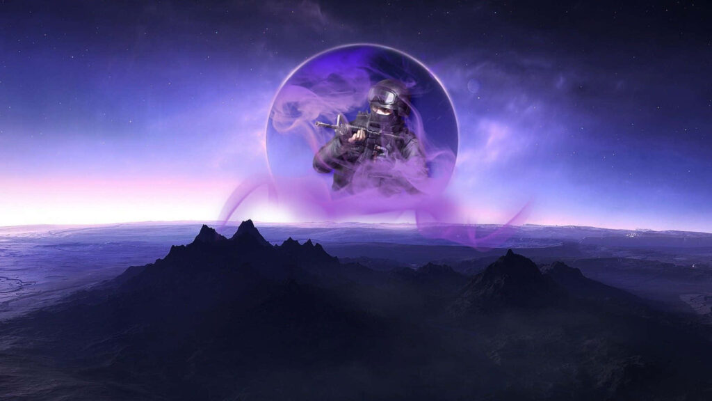 Counter-Strike Global Offensive Purple Landscape Background Wallpaper