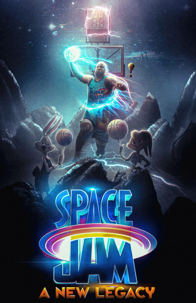 Intergalactic Showdown: Cartoon Characters and Aliens Prep for Battle in Space Jam 2 Background Wallpaper