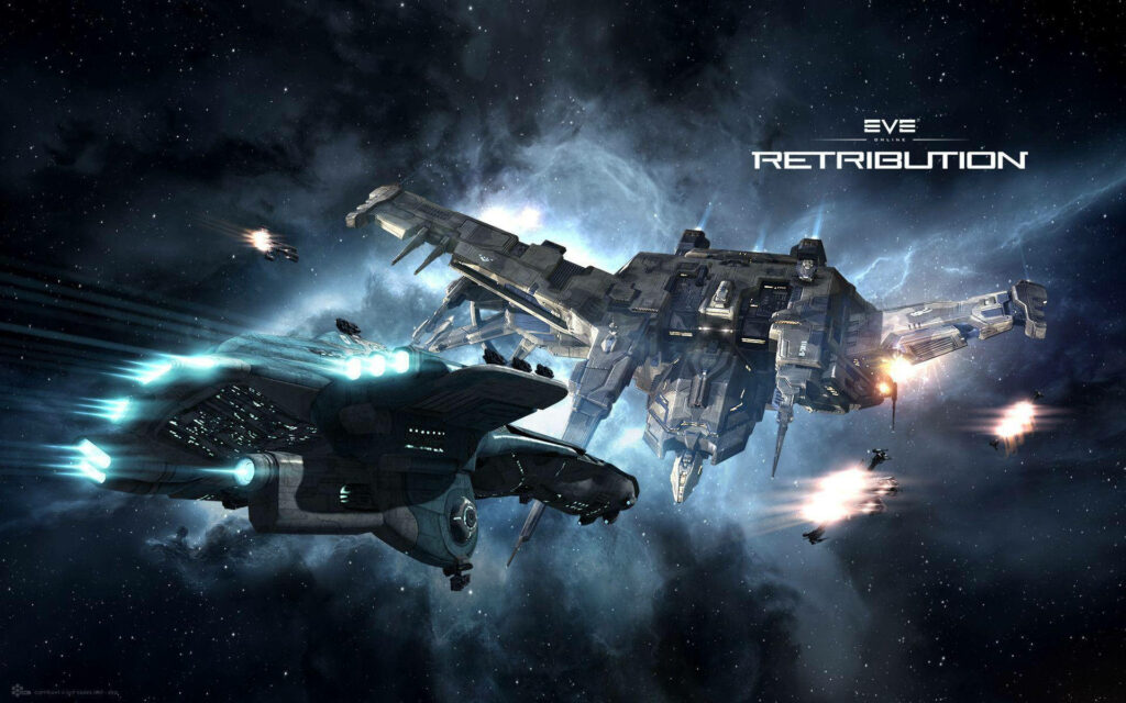 Revel in the Majestic Space Battleships of the EVE Online Retribution Expansion: Captivating Wallpaper