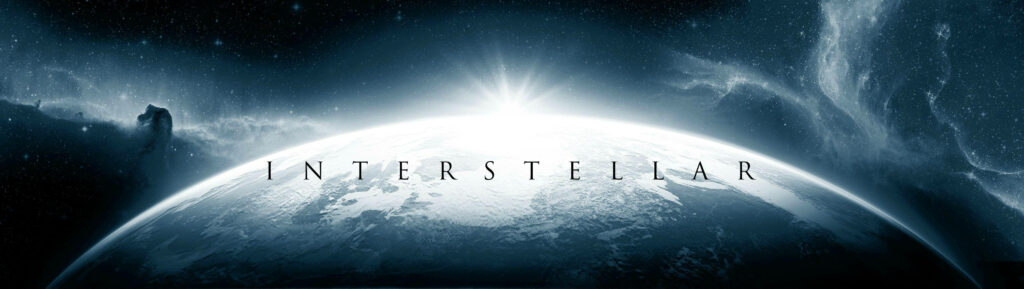 Enchanting Cosmic Illumination: Earth's Radiant Surface in Interstellar Sci-Fi Wallpaper