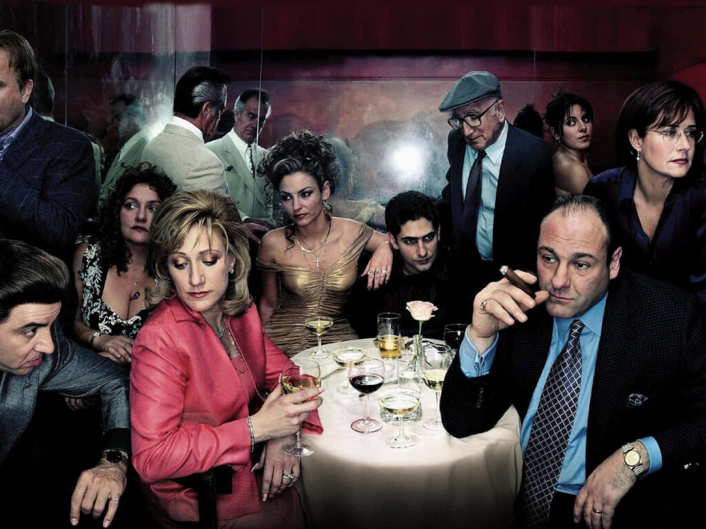 Intimate Sopranos Scene Wallpaper: Dramatic Table Setting