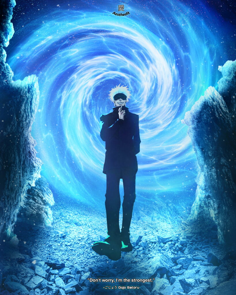 Ultimate Anime Vibes: HD Phone Wallpaper featuring Gojo Satoru's Aesthetic in Jujutsu Kaisen