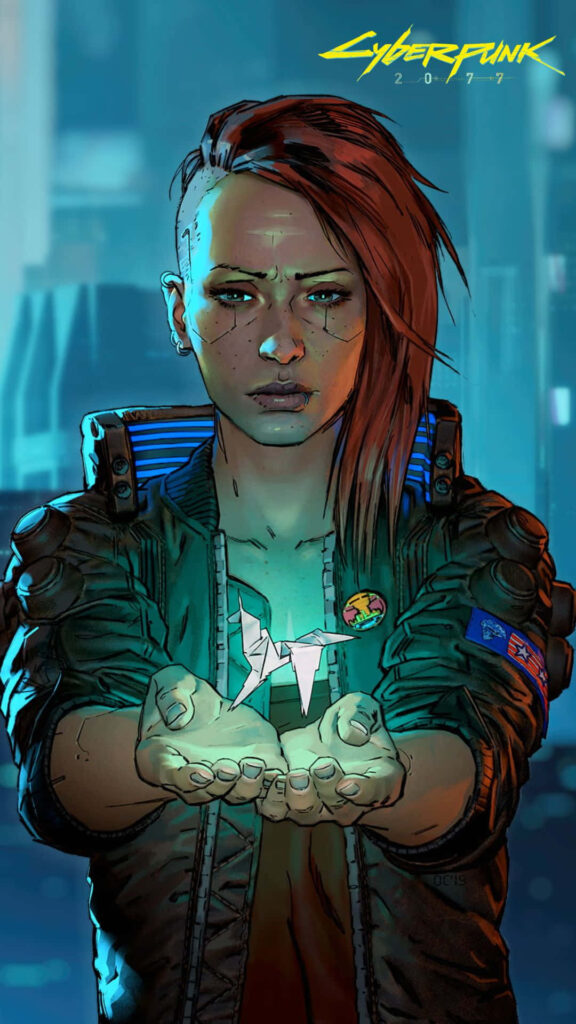 Vibrant Cyberpunk 2077 Fanart: An Epic Android Background Picture Wallpaper
