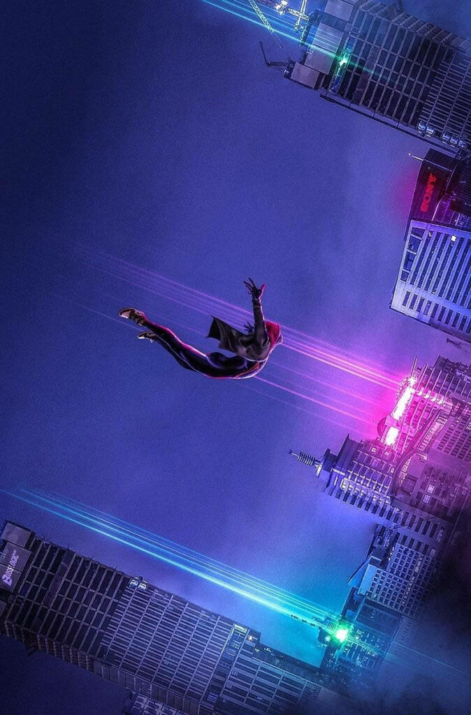 Web-slinging across Infinite Realms: Marvel's Animated Epic, Into the Spider Verse Wallpaper