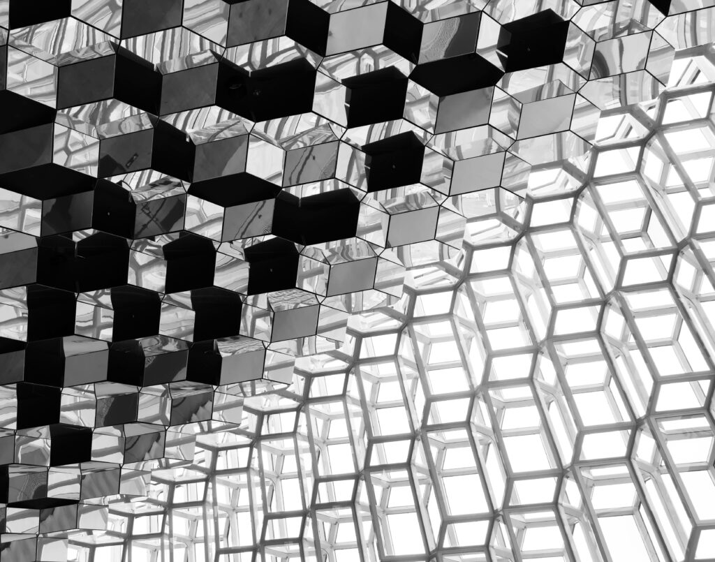 Modern Black and White 3D Cube Wallpaper - Abstract Geometric Design