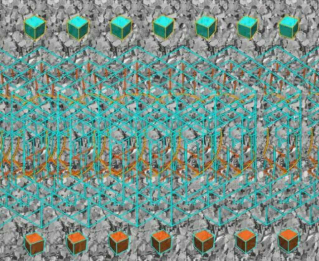 Intricate 3D Stereogram Wallpaper: Abstract Cube Illusion with Hidden Image