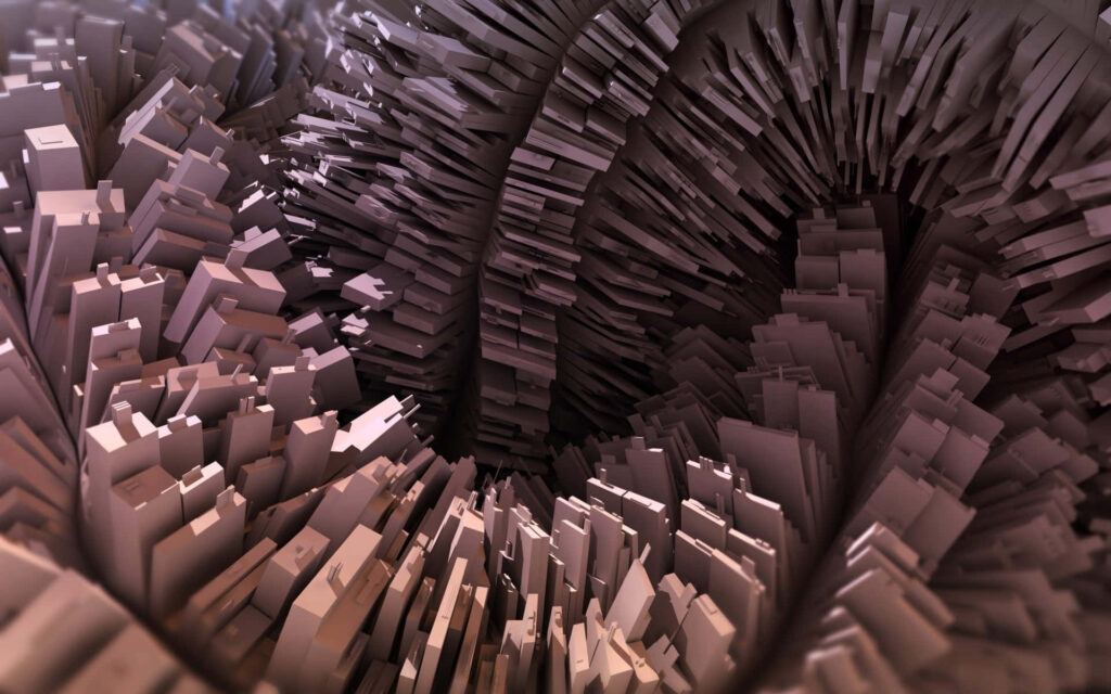 Captivating 3D Geometric Wallpaper: Intricate Design & Depth