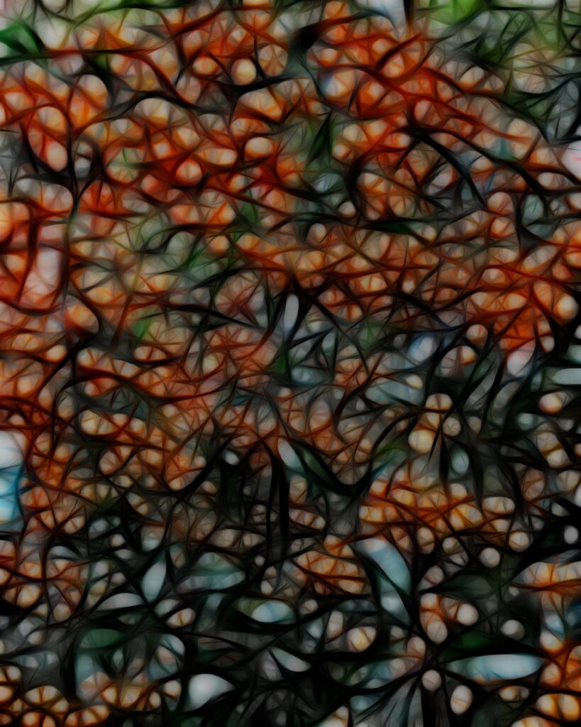Intricate High-Resolution Wallpaper: Fiery & Cool Patterned Background