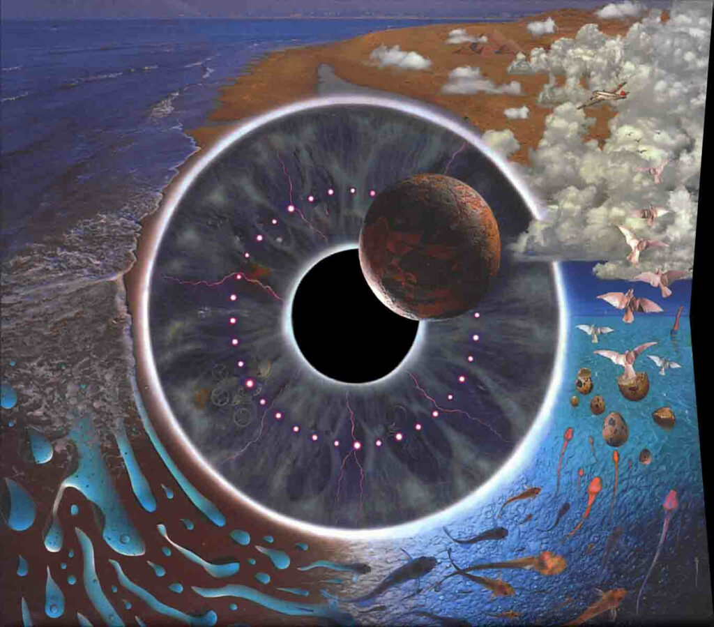 Pink Floyd Pulse-Inspired 4K Wallpaper: Cosmic Nature Art
