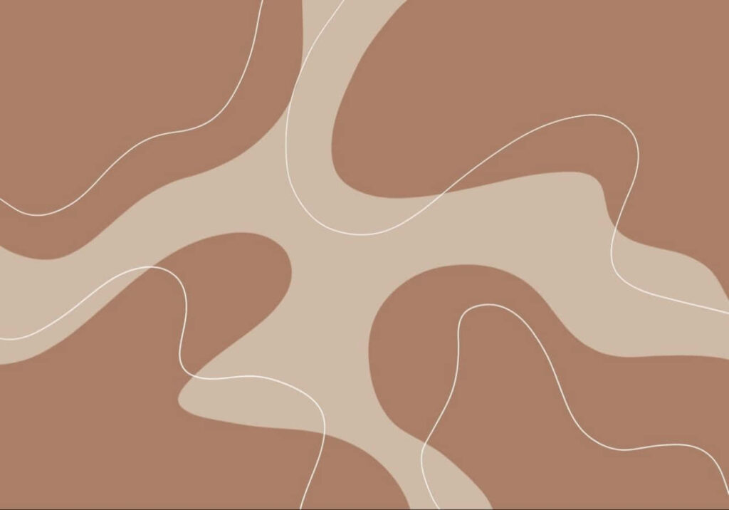 Elegant Brown Abstract Wallpaper: Curved Lines & Organic Shapes