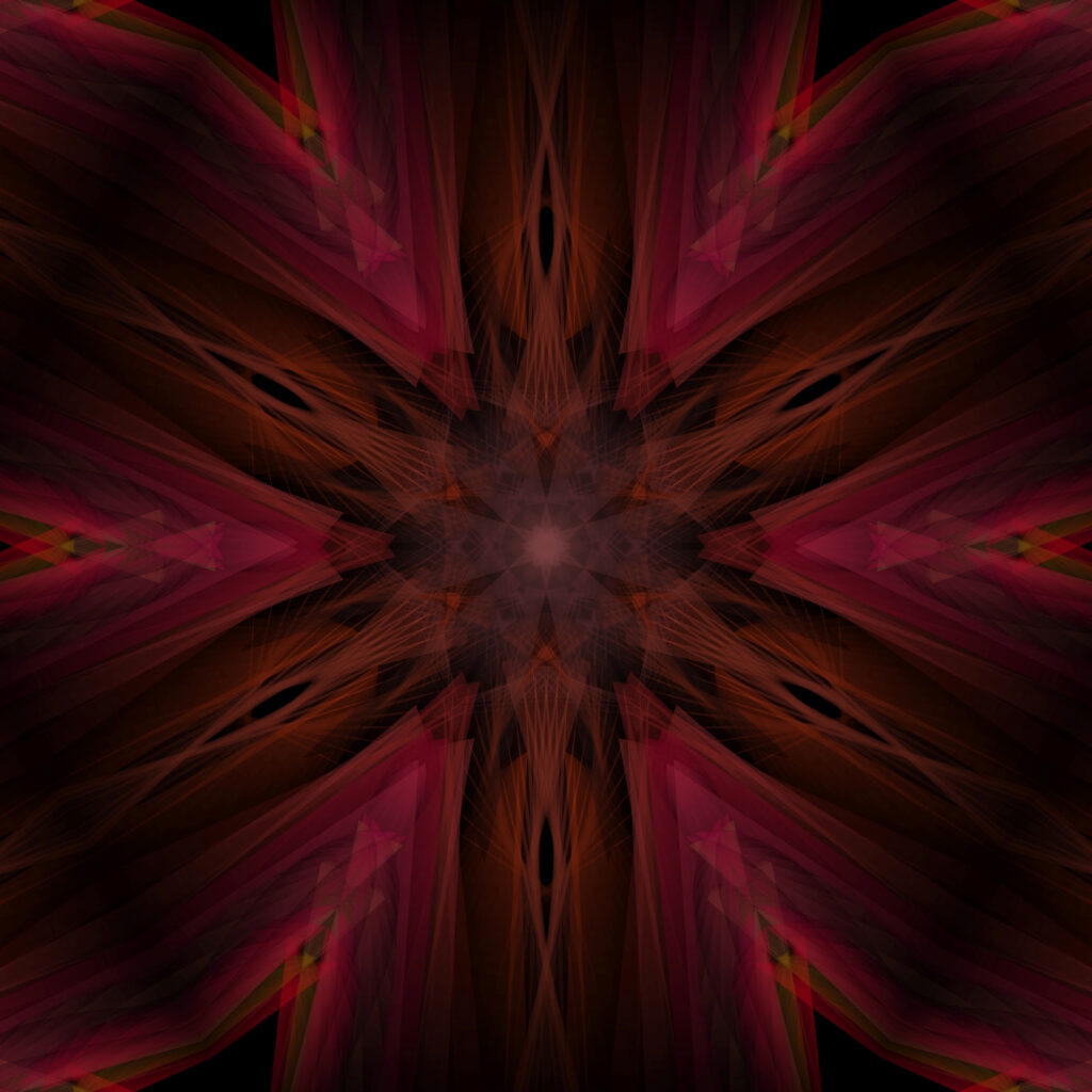Vibrant Kaleidoscopic Flower Wallpaper - Intricate Abstract Design