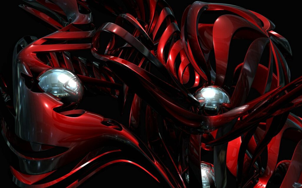 Dynamic Red and Black Abstract Wallpaper - 1680x1050 Background