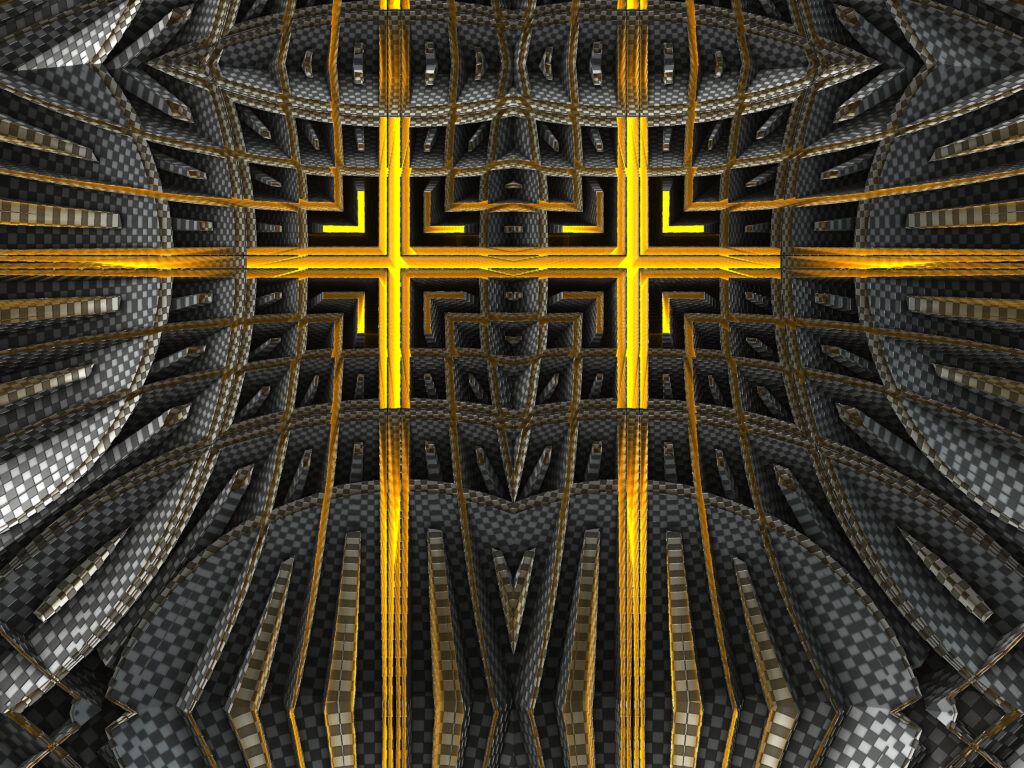 Intricate Abstract Wallpaper with Geometric Stripes & Patterns