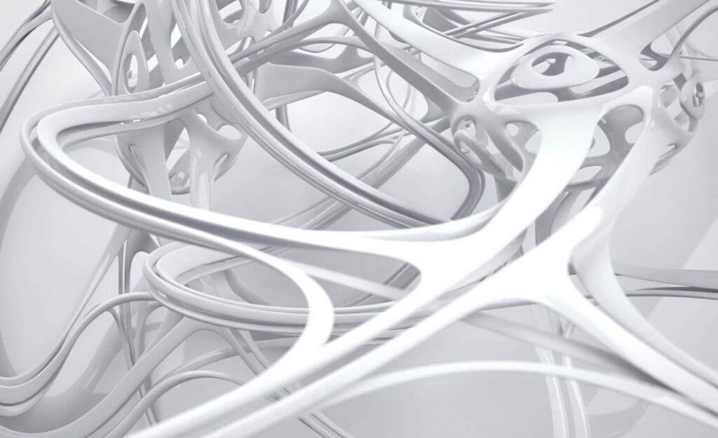 Serene Abstract Wallpaper: Intricate White Designs on Light Background