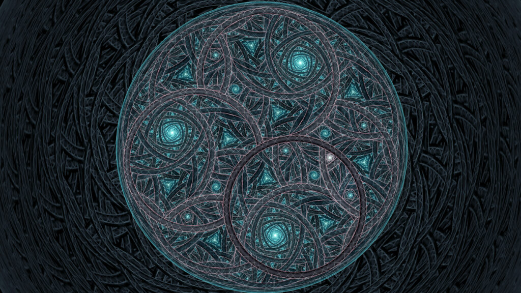 Intricate Abstract Wallpaper: Swirling Circles & Ornate Designs