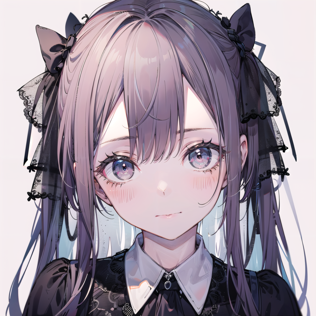 Intricate Anime Girl Wallpaper: Gothic Art with Detailed Expressions