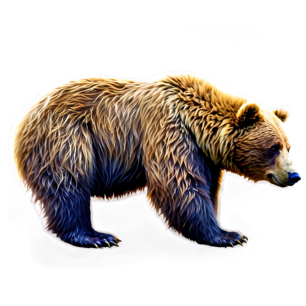 Realistic Bear Wallpaper: Intricate Fur & Artistic Floating Text