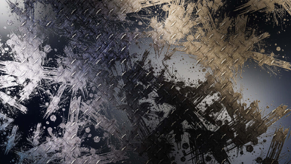 Intricate Black and White Abstract Painting Wallpaper Background