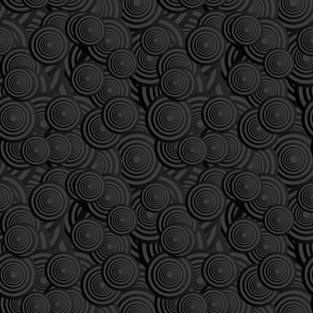 Mesmerizing Black and White Circle Pattern Wallpaper Background