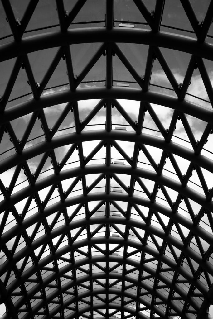 Intricate Black and White Geometric Wallpaper Background Design