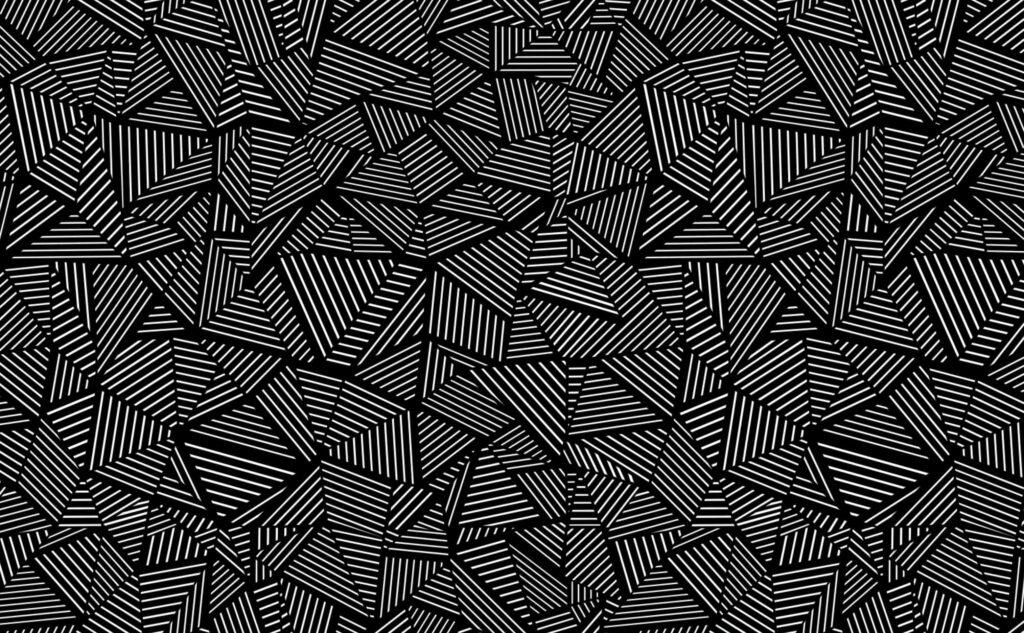 Intricate Black and White Geometric Pattern Wallpaper Background
