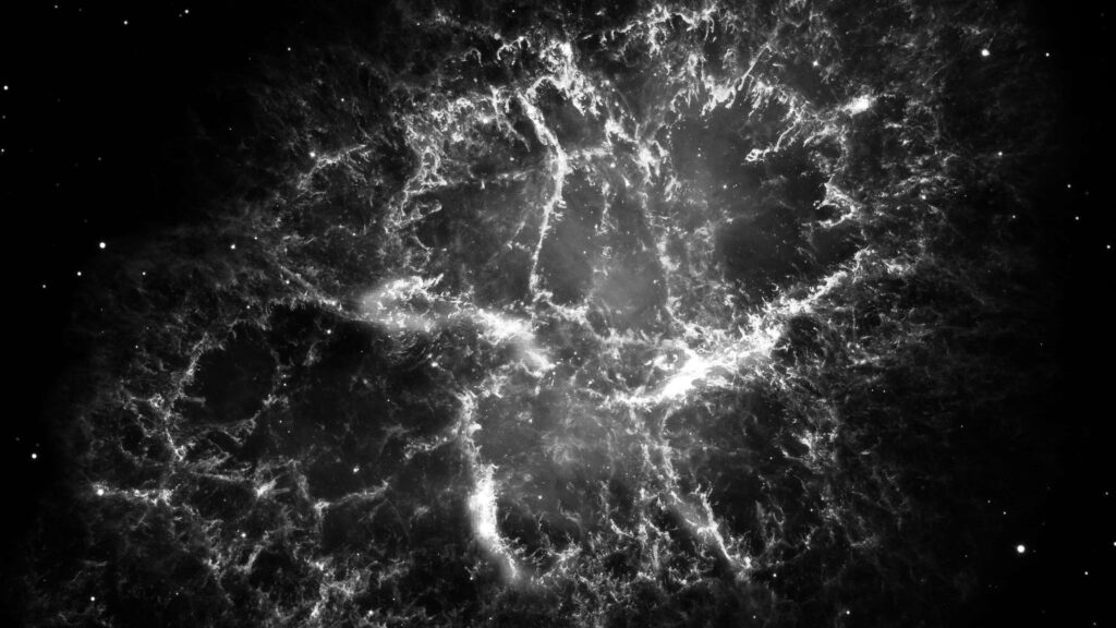 Mesmerizing Black and White Nebula Wallpaper: Cosmic Patterns