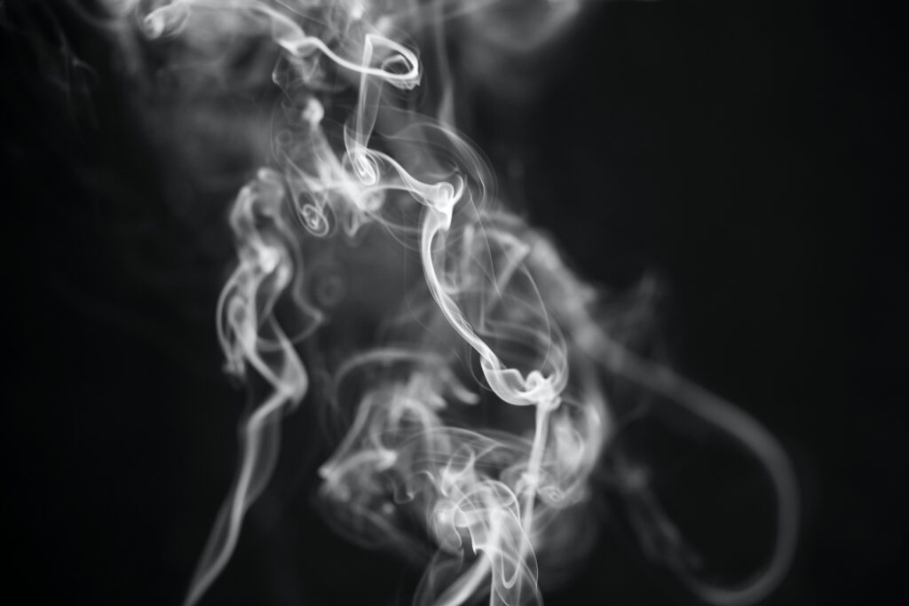 Mesmerizing Black and White Smoke Swirls Abstract Wallpaper
