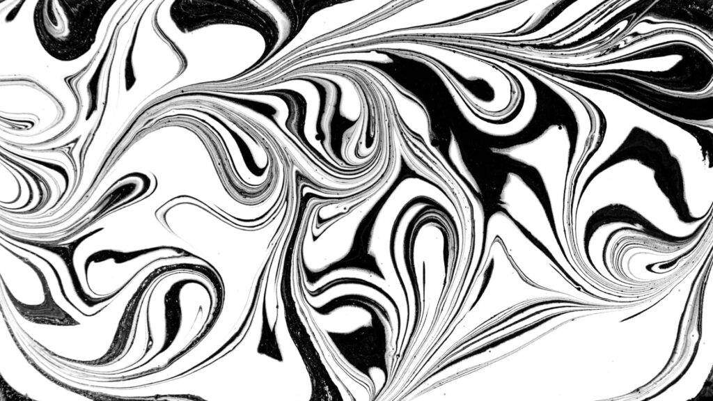 Bold Black and White Swirling Textured Wallpaper for Dynamic Background