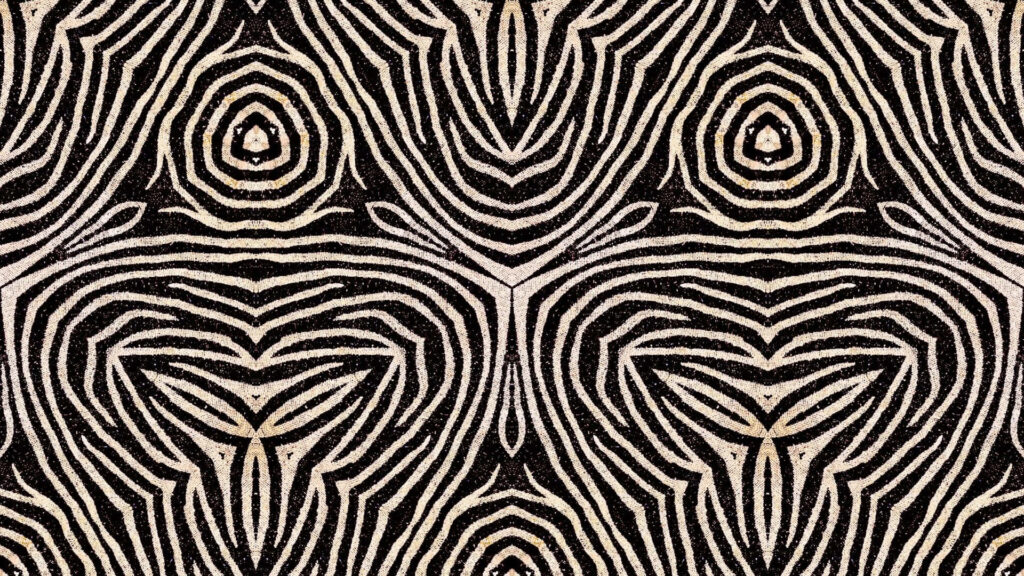 Intricate Black and White Zebra Pattern Wallpaper Background