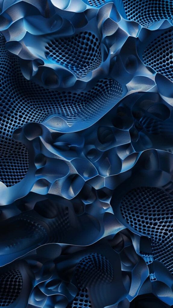 Intricate 3D Blue Abstract Wallpaper - Modern Design Background