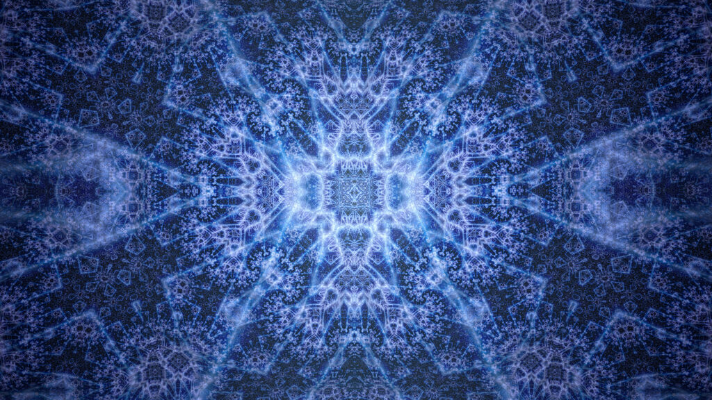 Luminous Blue Fractal Wallpaper - High-Res Abstract Background