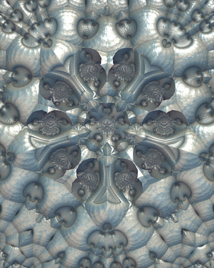 Kaleidoscopic Blue Abstract Wallpaper - Intricate 1638x2048 Background