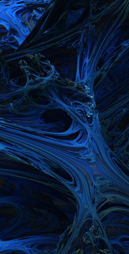 Psychedelic Blue iPhone Wallpaper: Abstract Swirling Patterns