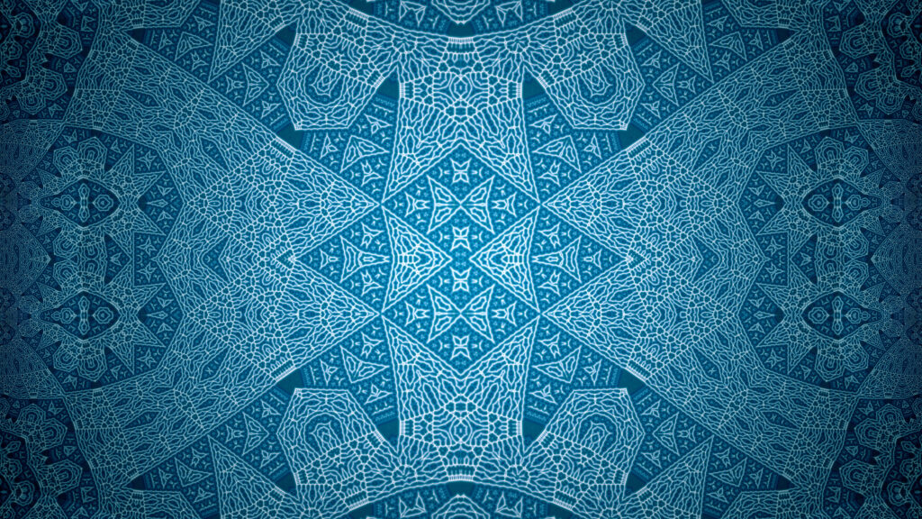 Intricate Blue & White Abstract Pattern Wallpaper Background