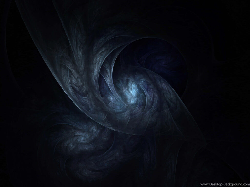 Intricate Blue and Black Abstract Spiral Wallpaper Background