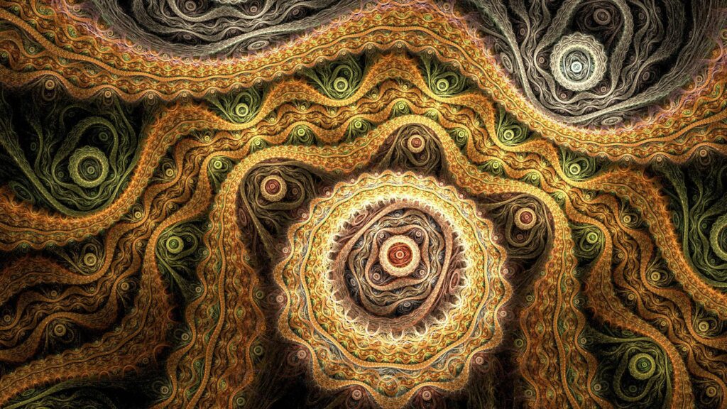 Intricate Brown Abstract Wallpaper - 1920x1080 Background Design