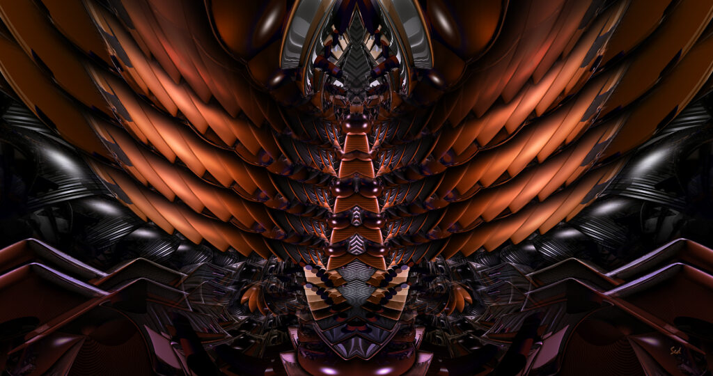 Captivating Fractal Design Wallpaper: Rich Brown Abstract Patterns