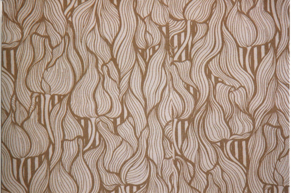 Intricate Brown Organic Wallpaper - Flowing Lines & Textured Design