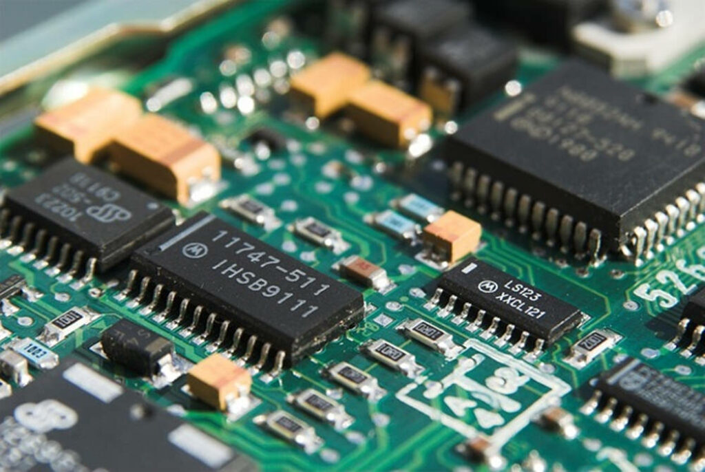 Intricate Circuit Board Close-Up | Computer Hardware Wallpaper