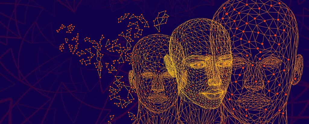 Intricate Constellation Wallpaper: Human Heads & Emotional Connections