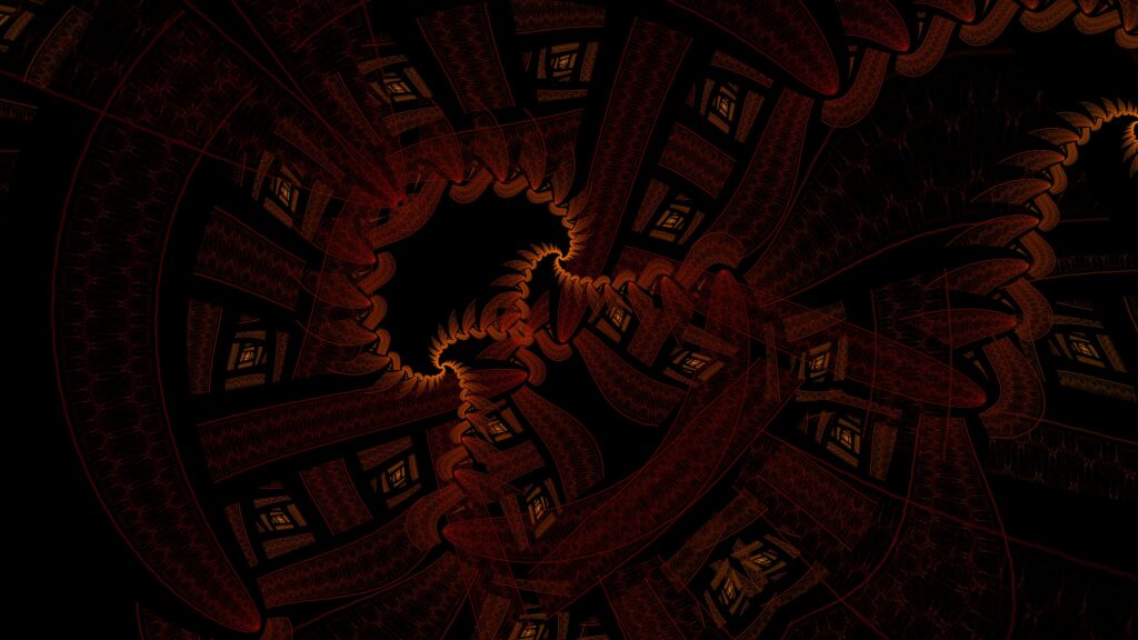 Fiery Vortex: Dark Abstract Pattern Wallpaper 3840x2160 Background