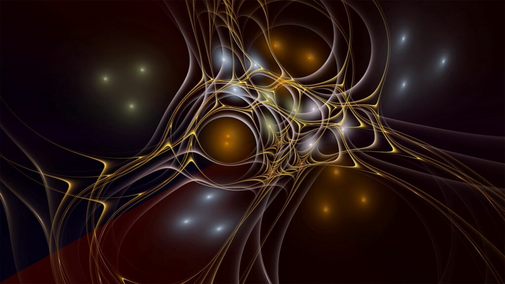 Intricate Dark Abstract Wallpaper with Swirling Cobweb Lines