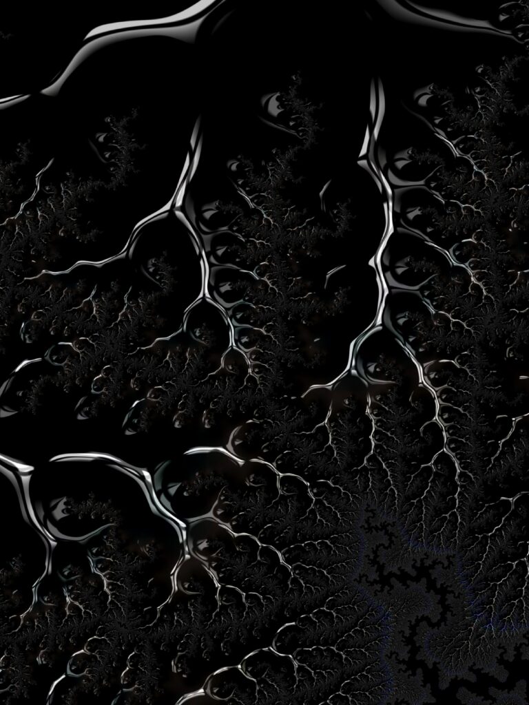 Intricate Dark Fractal Wallpaper 3072x4096 - Captivating Design