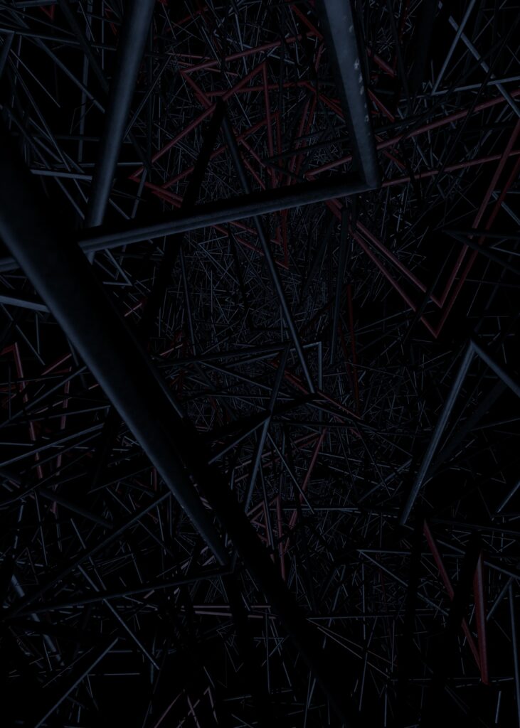 Intricate Dark Pipe Wallpaper: Endless Complexity & Depth Background