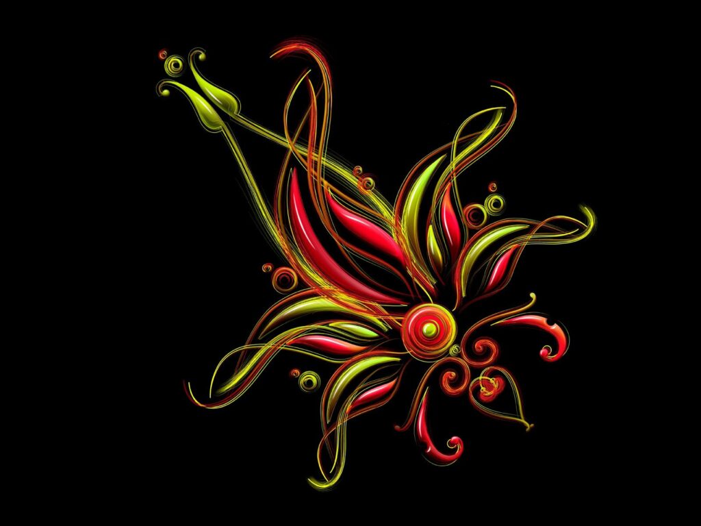 Vibrant Floral Pattern Wallpaper - Elegant Red & Yellow Design