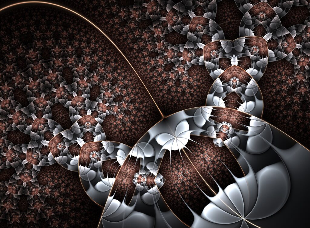 Intricate Fractal Wallpaper: Mesmerizing Light & Dark Patterns